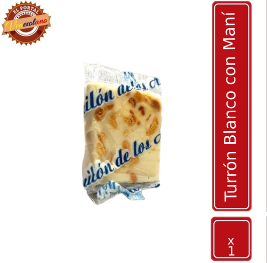 Turrón  Blanco con Maní El Dormilon   Venezuela
