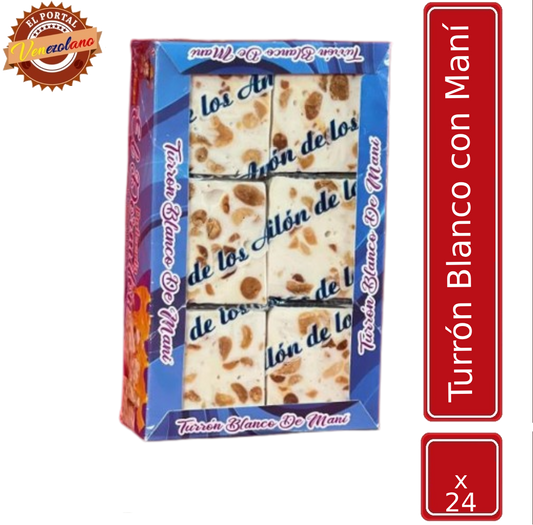 Turrón  Blanco con Maní El Dormilon   Venezuela x 24
