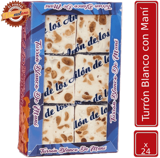 Turrón  Blanco con Maní El Dormilon   Venezuela x 24 Unidades