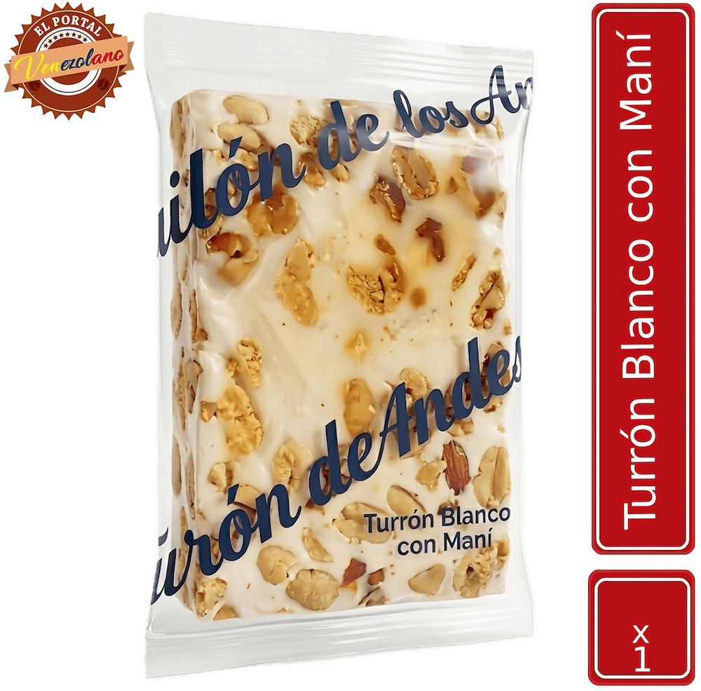 Turrón blanco con maní El Dormilón venezolano, disponible en Colombia