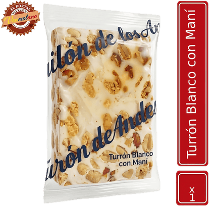 Turrón blanco con maní El Dormilón venezolano, disponible en Colombia