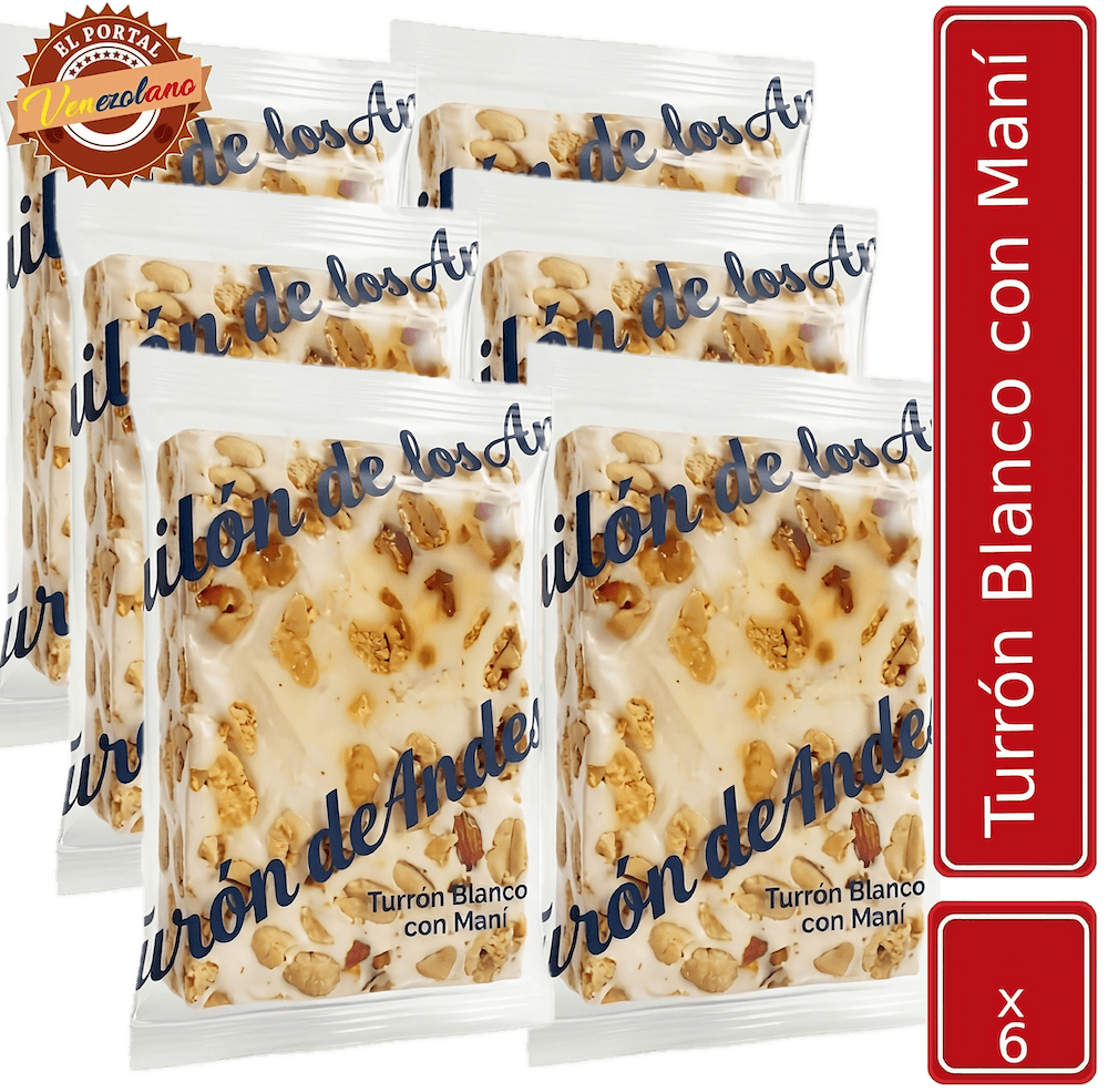 Turrón  Blanco con Maní El Dormilon   Venezuela x 6