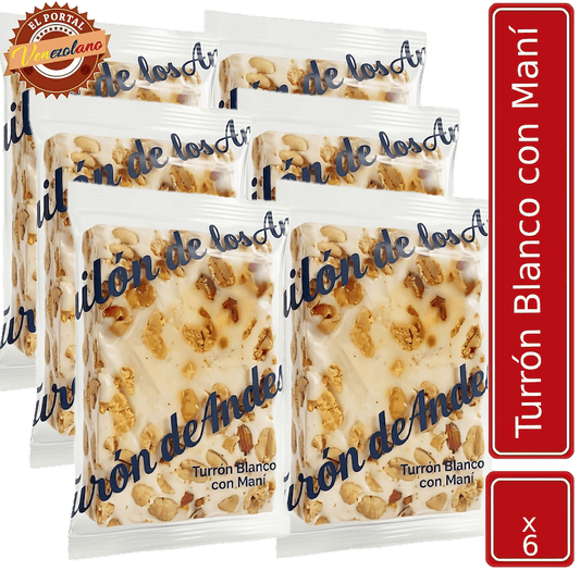 Turrón  Blanco con Maní El Dormilon   Venezuela x 6