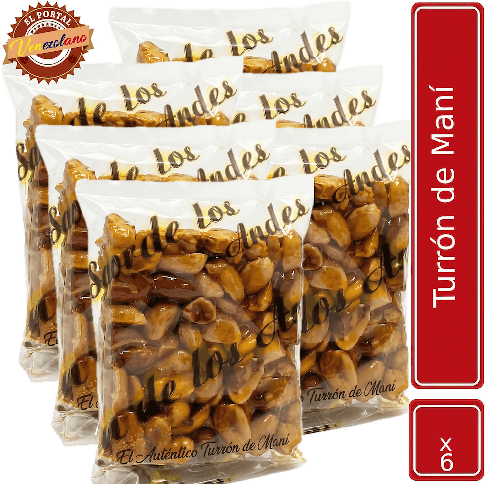 Turrón  El Dormilon Maní Venezuela x6