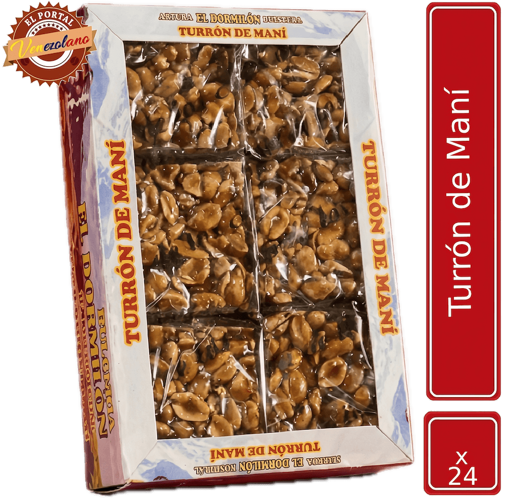 Turrón  El Dormilon Maní Venezuela x 24 Unidades