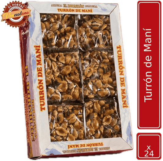 Turrón  El Dormilon Maní Venezuela x 24 Unidades