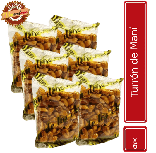 Turrón  El Dormilon Maní Venezuela x6