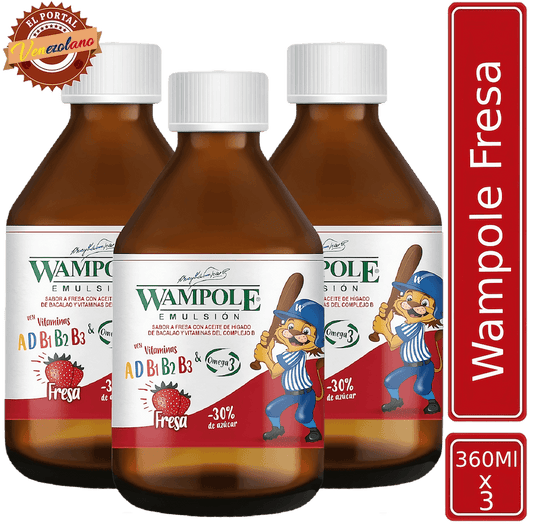 Wampole Fresa 360  ML  Venezuela x 3