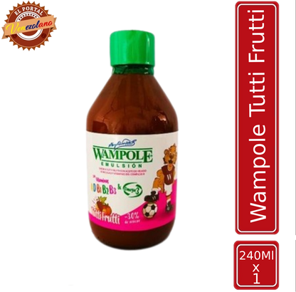 Wampole Tutti Frutti 240 ml venezolano, disponible en Colombia