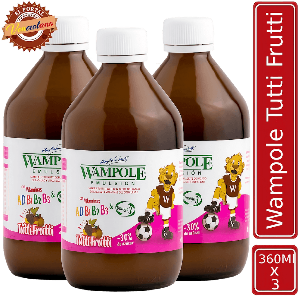 Wampole Tutii Frutii  360  ML  Venezuela x 3
