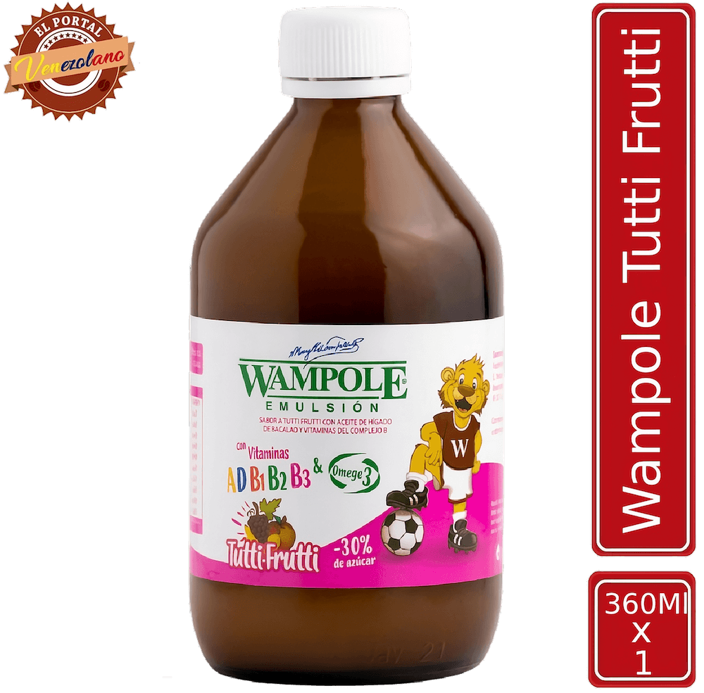 Wampole Tutti Frutti 360 ml venezolano, disponible en Colombia