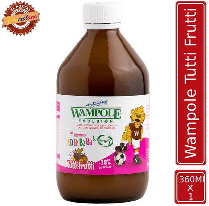 Wampole Tutti Frutti 360 ml venezolano, disponible en Colombia