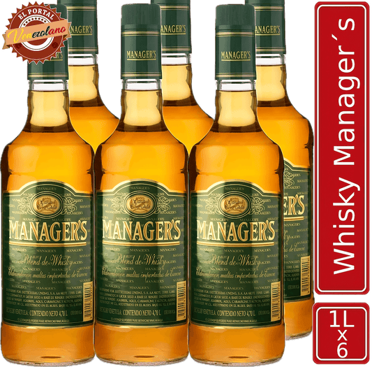 Whisky Manager´s 1 L Original Venezuela x 6 Unidades