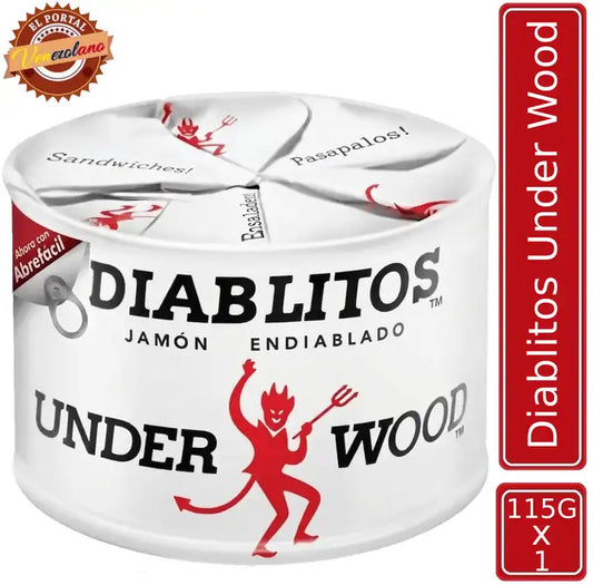 Lata de Diablitos Underwood 115g de jamón endiablado venezolano