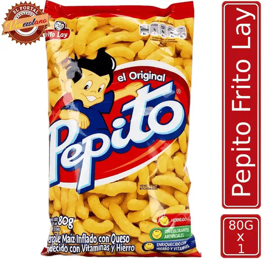 Pepito 80g Frito Lay venezolano, disponible en Colombia