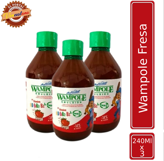 Wampole Fresa 240  ML  Venezuela x 3